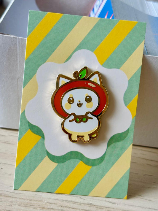 Fruit cat enamel pins