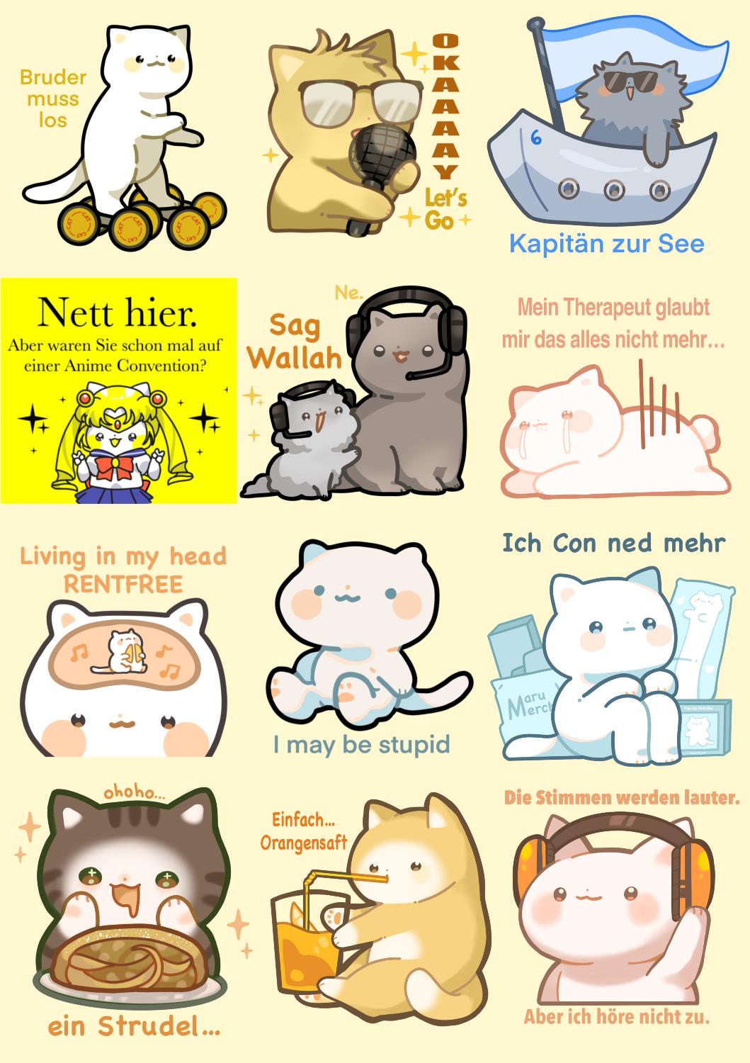 Transparent Sticker, Meme Cats