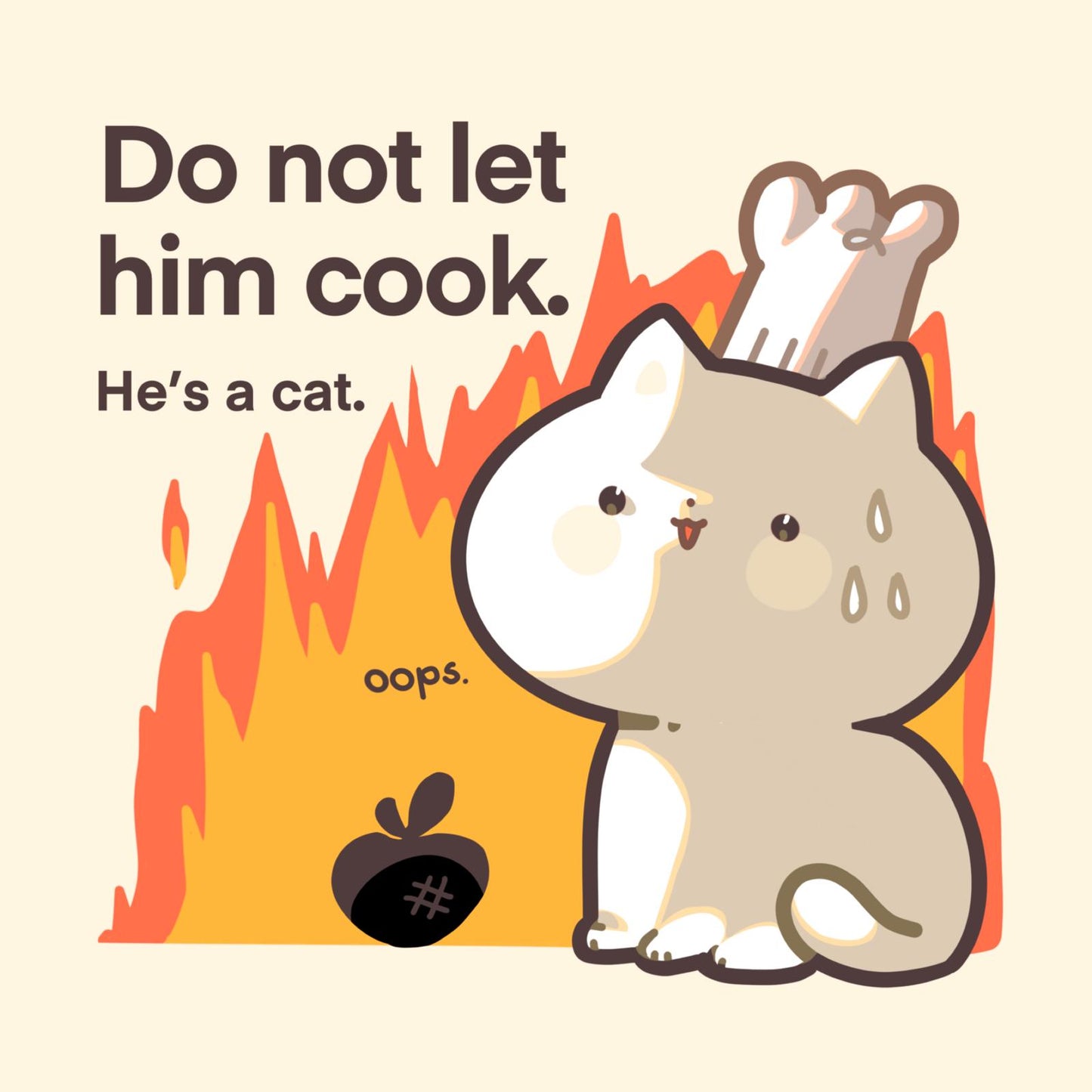 Transparent Sticker, Meme Cats