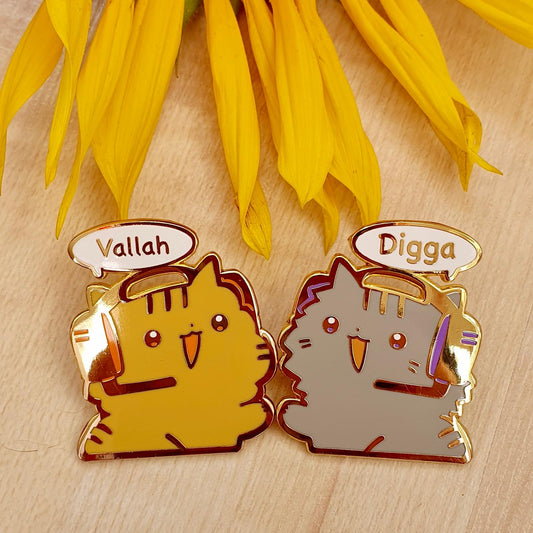 Vallah & Diggah Enamel Pins