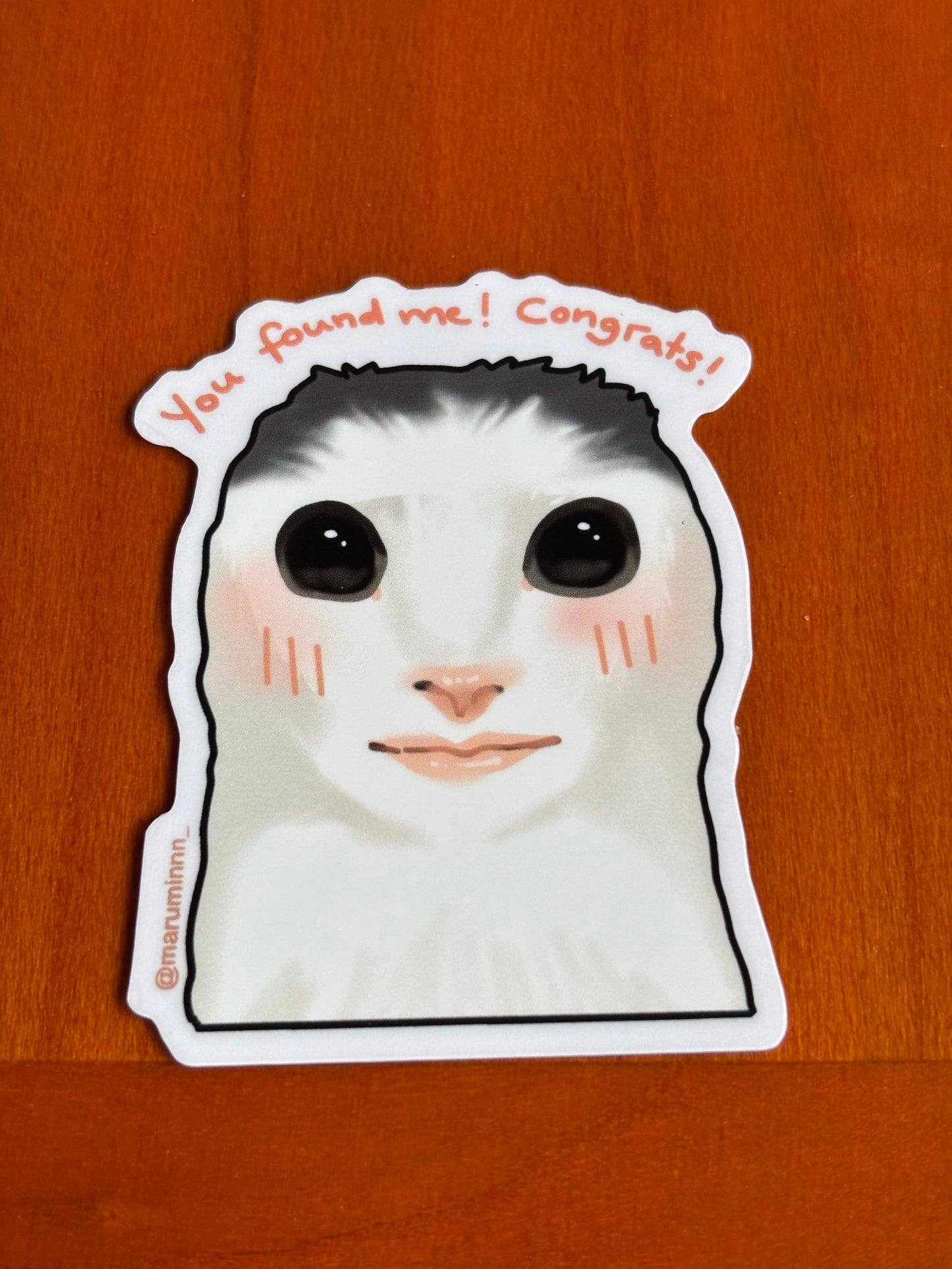 Transparent Sticker, Meme Cats