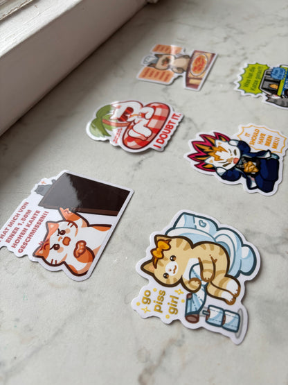 Transparent Sticker, Meme Cats