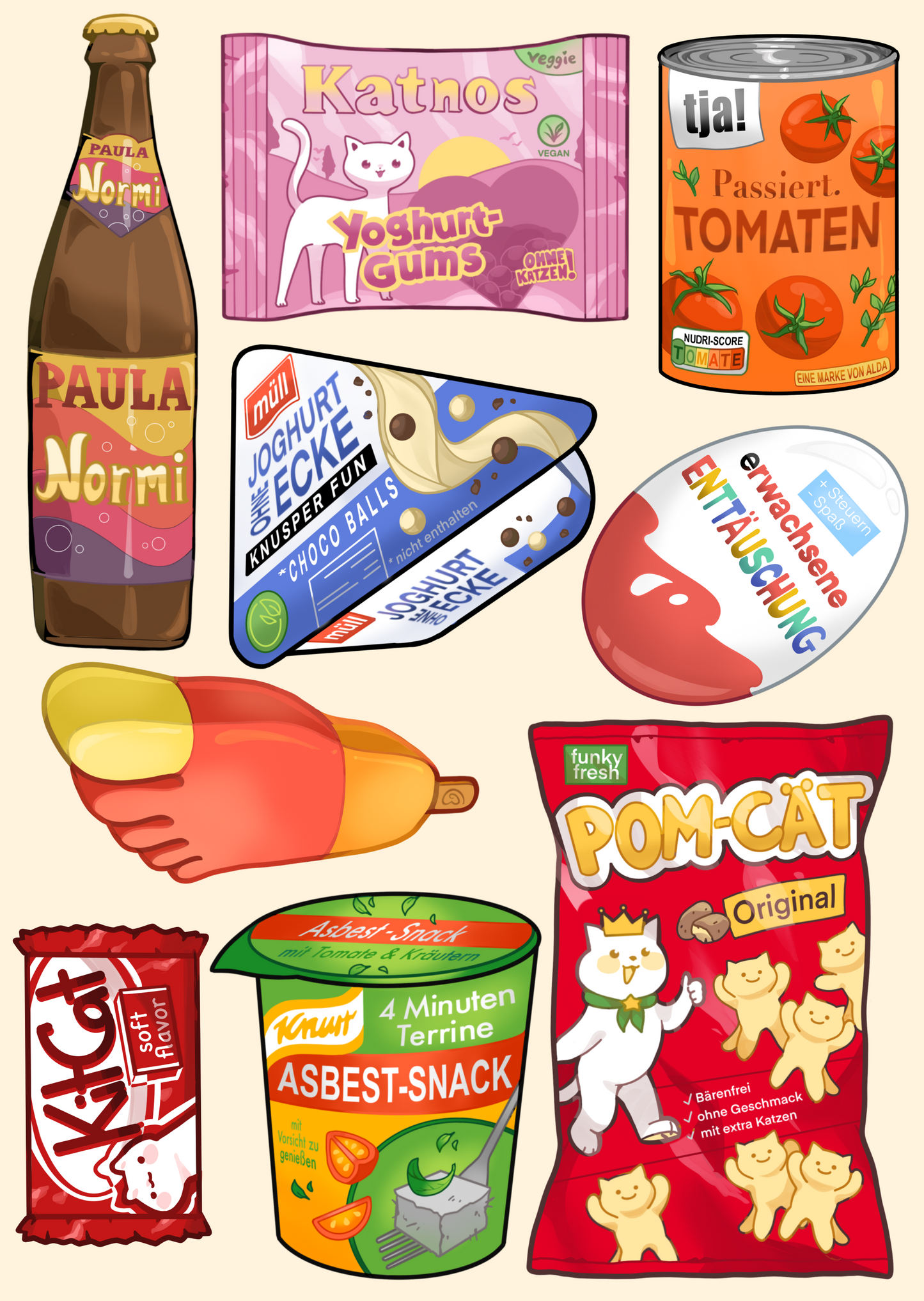 Snack Sticker Sheets