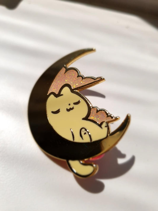 Over the Moon Enamel Pin