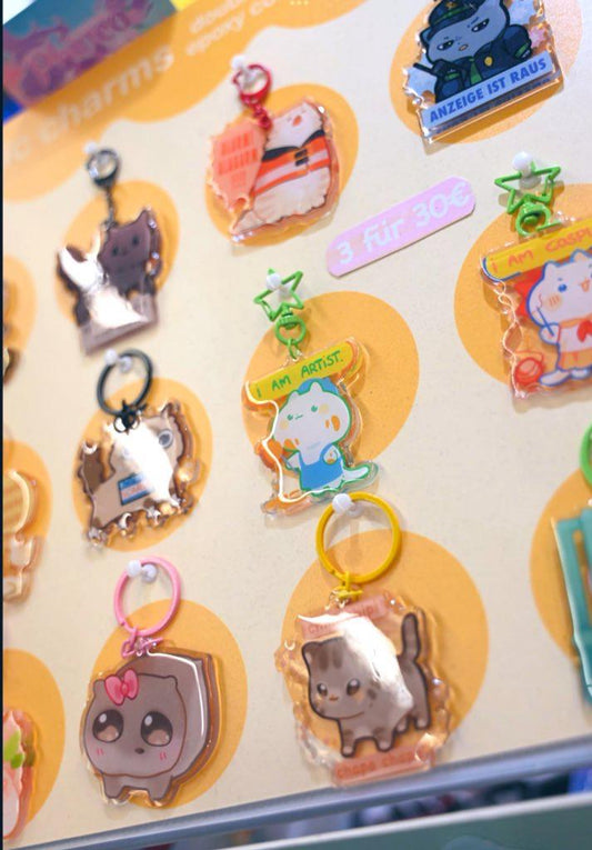 Cat Meme Acrylic Charms