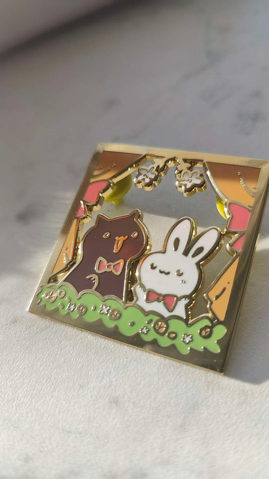 You & Me by the Window Enamel Pin
