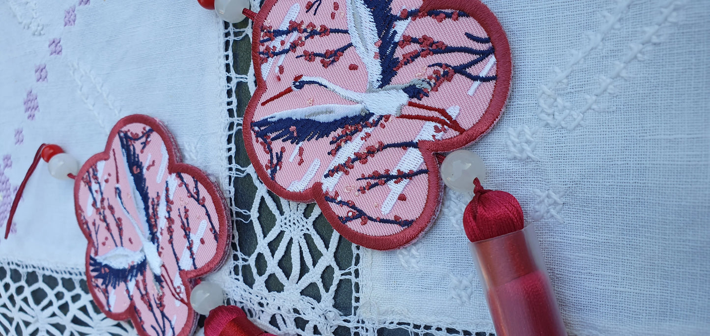 Dragon & Heron Embroidery Charms