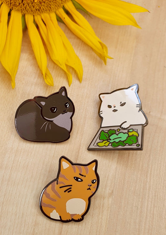 Meme Cat Enamel Pins